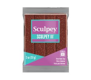 Sculpey III Oven-Bake Clay (2oz bar) - Garnet Glitter